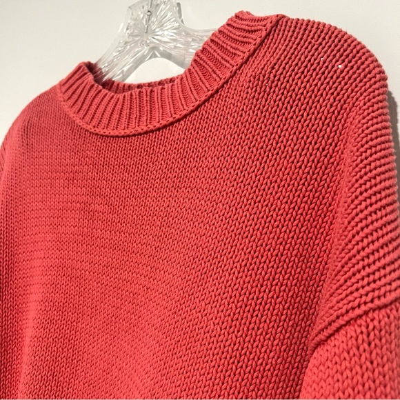 Treasure & Bond Coral Nantucket Red Cableknit Knit Fall Pullover Sweater Size S - Picture 9 of 14